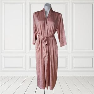 Hotchick Elegant Pink Tie-Waist Robe Large